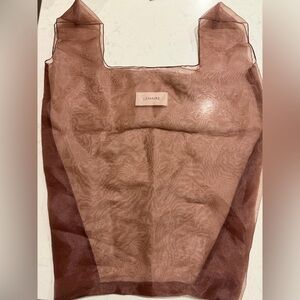 Lemaire Silk Organza Tote Bag Brown